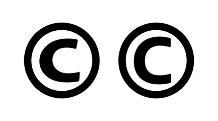 Copyright icon vector. copyright symbol