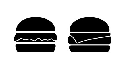 Burger icon vector. hamburger logo icon. fast food icon