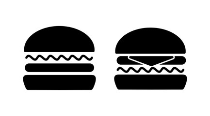 Burger icon vector. hamburger logo icon. fast food icon