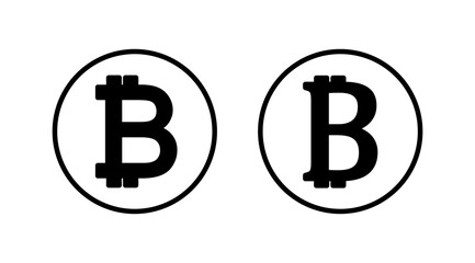 Bitcoin icon vector. payment symbol. Cryptocurrency logo.