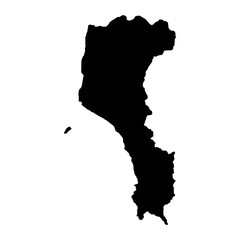 Pingtung county map, county of the Republic of China, Taiwan. Vector illustration.