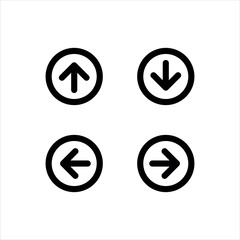 Direction Icon Set. Web navigations Arrow icons.