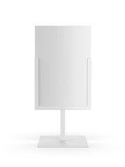 Free Standing Poster Display Holder Metal Stand. 3d Illustration.