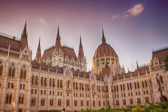 Hungarian Parliament building in summer.Budapest,Hungary.