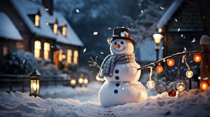 snowman in the snow