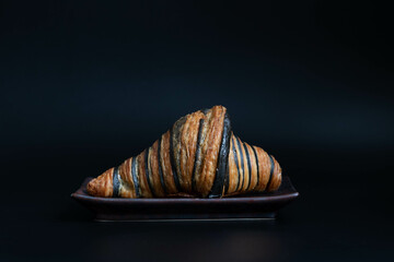 Close up Chocolate Croissant