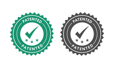Patented design logo template illustration