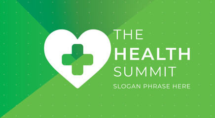 logo graphic design of annual event summit and title made for the healthcare medical theme - annual convention for doctors and nurses