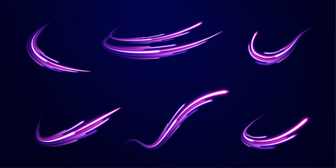 Abstract neon color wave lights background. Led Light. Future tech. Shine dynamic scene. Neon flare. Colorful rays.