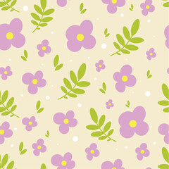 A simple pattern with purple flowers