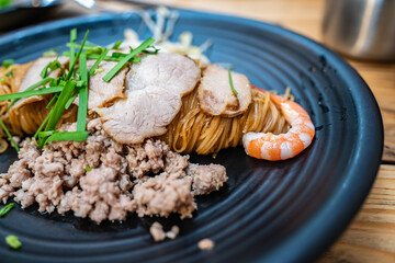 Phnom Penh noodle soup with bone soup