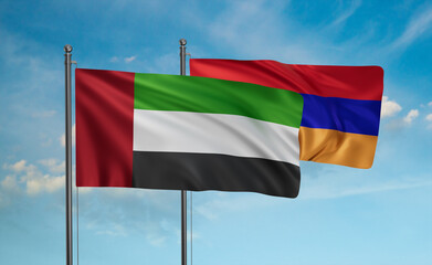 Armenia and  United Arab Emirates, UAE flag