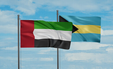 Bahamas and  United Arab Emirates, UAE flag