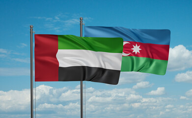 Azerbaijan and  United Arab Emirates, UAE flag