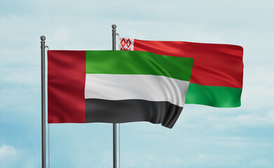 Belarus and  United Arab Emirates, UAE flag