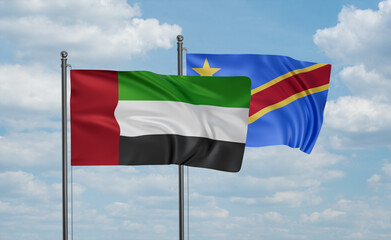Congo and  United Arab Emirates, UAE flag