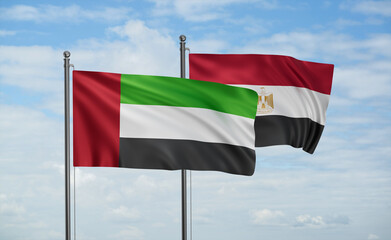 Egypt and  United Arab Emirates, UAE flag