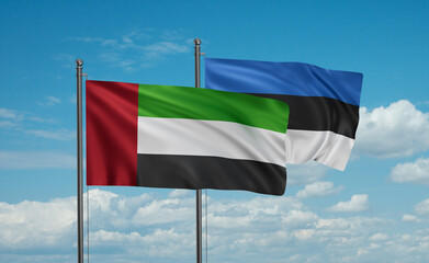 Estonia and  United Arab Emirates, UAE flag