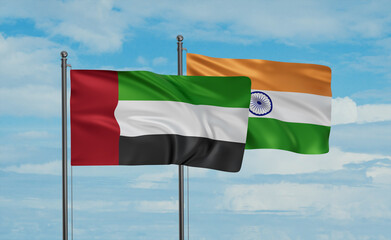 India and  United Arab Emirates, UAE flag