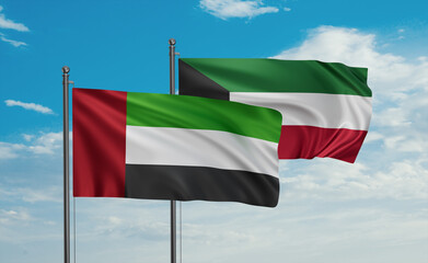 Kuwait and  United Arab Emirates, UAE flag