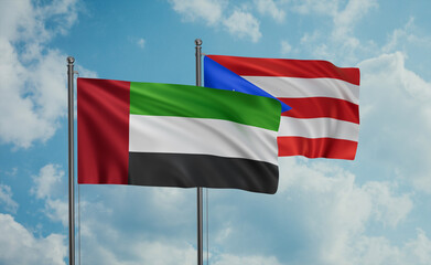 Puerto Rico and  United Arab Emirates, UAE flag