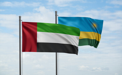 Rwanda and  United Arab Emirates, UAE flag