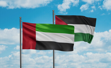 Palestine and  United Arab Emirates, UAE flag