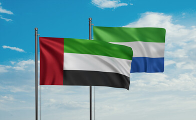 Sierra Leone and  United Arab Emirates, UAE flag