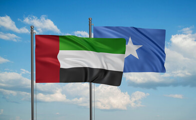 Somalia and  United Arab Emirates, UAE flag