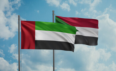 Sudan and  United Arab Emirates, UAE flag