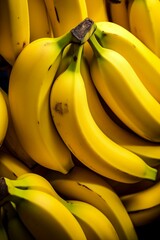 A stack of bananas, freshly harvested, Generative AI.