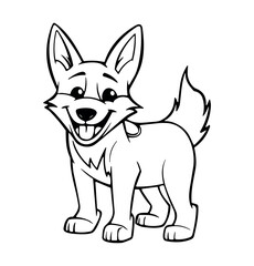 Dog coloring page - Dingo coloring book for kids