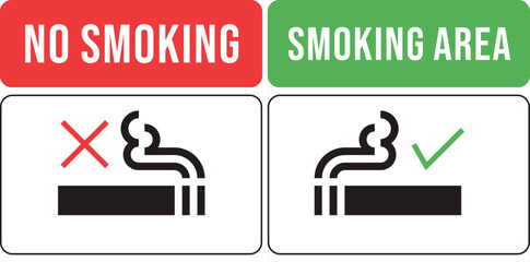 No smoking sign in simple modern style
