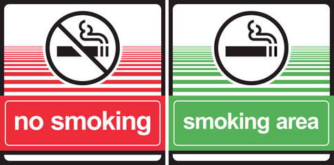 No smoking sign in simple modern style