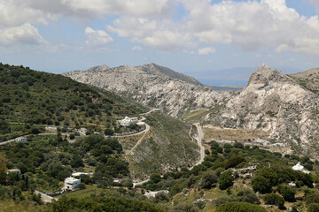 St. Irene Church in the mountain landscape on the Cyclades Island-Naxos-Greece