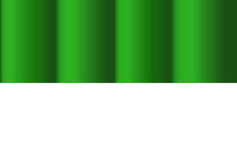 Plantilla con telón de teatro verde y medio fondo rectangular blanco
