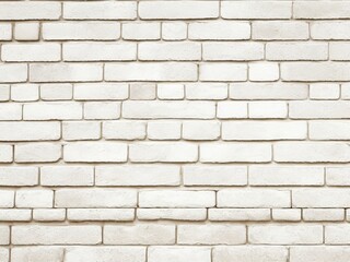Cream and White Brick Wall Texture Background for Interior Rock Old Pattern Design. Generative AI.