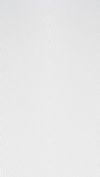 Vertical view of simple empty white podium stage background. Futuristic technology design. Abstract parametric interior. Blank opened 3D illustration mock-up. White building pale geometric pattern