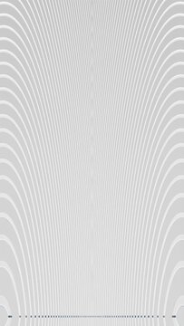 Vertical view of simple empty white podium stage background. Futuristic technology design. Abstract parametric interior. Blank opened 3D illustration mock-up. White building pale geometric pattern