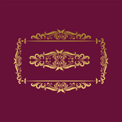 vector vintage floral design element, decorative vintage frame, border floral frame