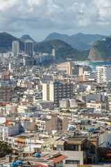Fototapeta na wymiar View of Copacabana neighborhood in Rio de Janeiro.