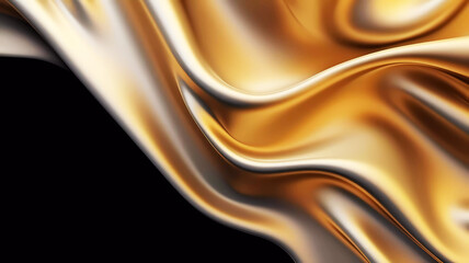 Abstract golden cloth luxury background. Generative ai design.