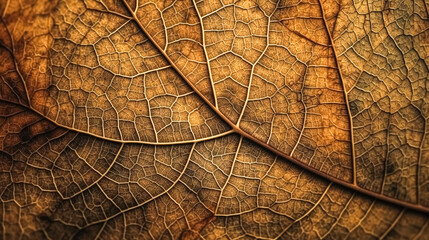 Natural background, autumn leaf texture, generative AI.