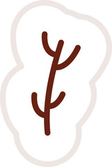 Lined Branch Sticker