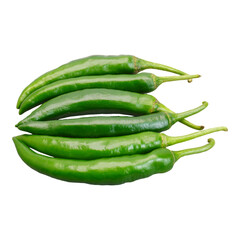 Green Chili Pepper Isolated, Transparent Background