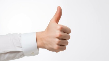 Hand giving thumbs up