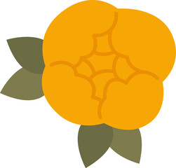 Flower Head With Leaves