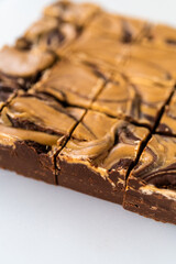 Chocolate fudge with peanut butter swirl