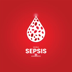 World Sepsis Day. Happy Sepsis day creative concept. Blood cancer creative concept.