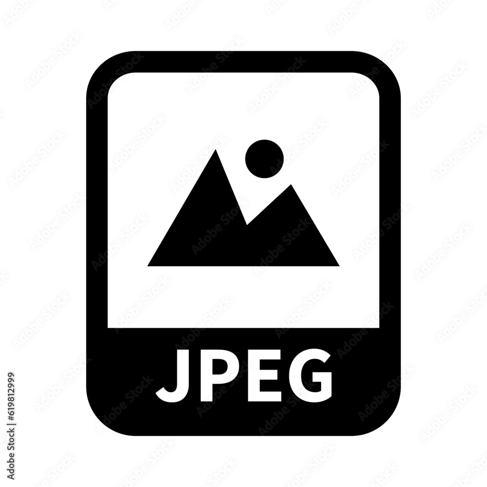 Poster simple jpeg file icon. jpeg extension. vector.